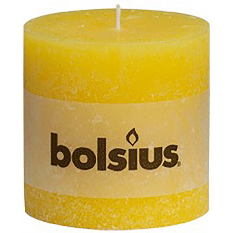 RUSTIC CANDLE 100 100 YELLOW