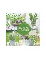Designer paper napkins herbal bouquet herbs