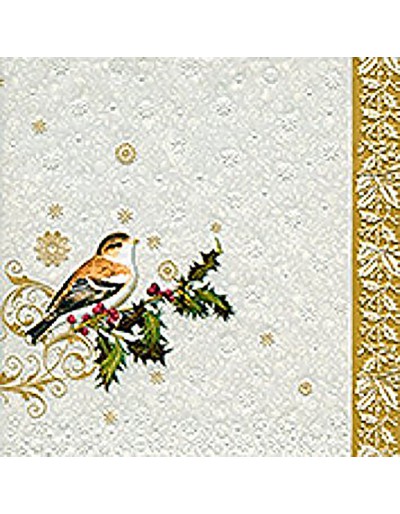 MOMENTS WINTER FINCH NAPKINS 33X33