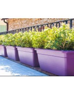Plantador rectangular Anthea color terracota de 50 cm