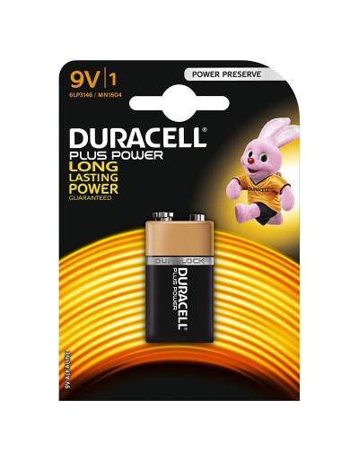 TRANZYSTOR ZASILANIA DURACELL PLUS 9V BATERIA