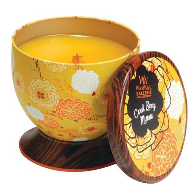 CANDLE GALLERIES TIN CORAL BERRY MIMOSA