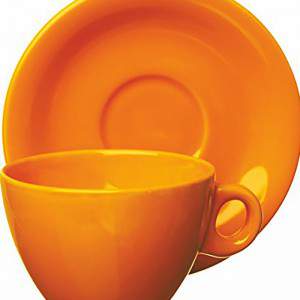 Excelsa Tea Cup With Trendy Saucer Orange
