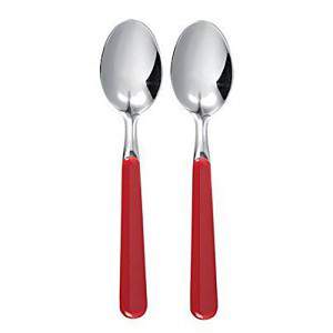 Excelsa Set of Stainless Steel Red Stainless Steel Spoons
