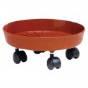 SOTTOVASO with RUOTE LIFE 30 TERRACOTTA