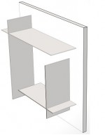 Vit modulär bokhylla med vita hyllor