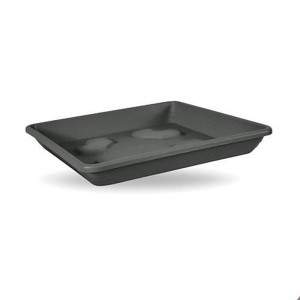 Saucer square anthracite veca