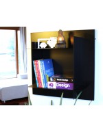 Modular bookshelf black with black shelves