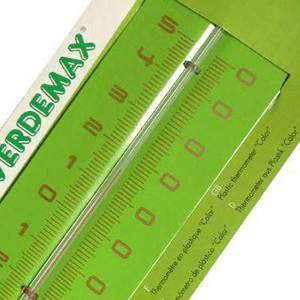 Zielony termometr metalowy
