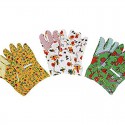 Pequeños guantes de jardín de algodón con diseño de fantasía