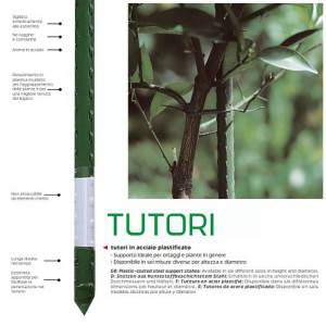 TUTOR DE ACERO PLAST. 210 cm