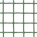 Plastic coated welded wire mesh knitted