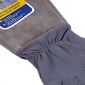 Garden gloves with high cuff gray color