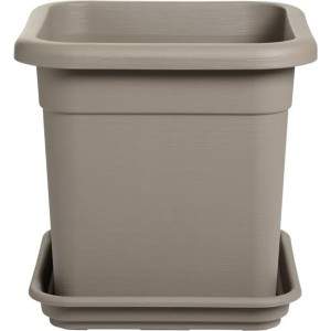DECORACIÓN CUADRADA 42 cm TAUPE