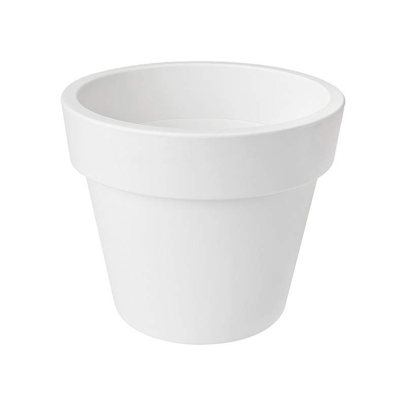 GREEN BASICS Vase conique circulaire 40 cm Blanc