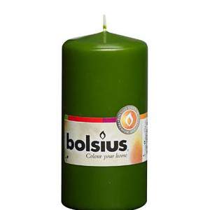 Bolsius Pillar Candle Dark Olive Green