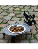 Dog bowl holder black