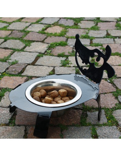 Dog bowl holder black