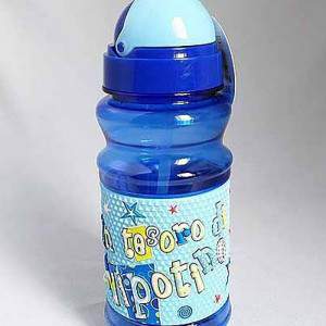 Le petit-fils sports bouteille d’eau de fantaisie en plastique