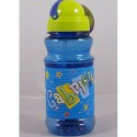 Plastic sport bottle with relief written