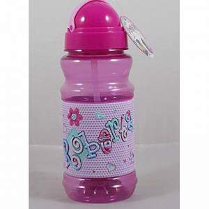 Plastic sport bottle with relief written name roberta