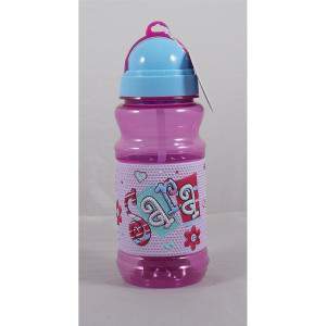 Lastic sport bottle with relief written name sara