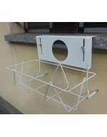 Windowsill pot holder with adjustable hook system 40 cm white
