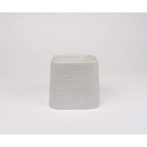 D&M jarrón de cerámica blanca de peluche 24 cm