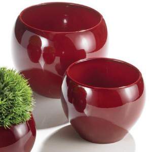 740 17 COVERPOT DARK RED