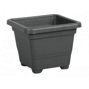 Flowerpot quadrato plastic anthracite