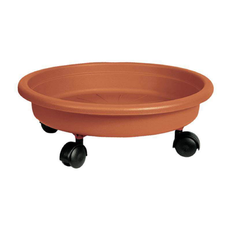 Sous-vaso avec roues 32 cm de diamètre TERRACOTTA