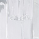 Transparent glass candelabra wooden candle holder