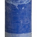 Pillar candle rustic navy blue