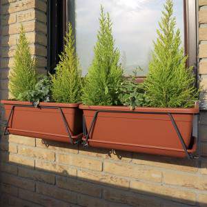 SILVANO the window flowerbox holder 60cm (24in) - no drill needed