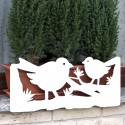 Vasosicuro Plus weiße Vögel mit Terrakotta-Topf