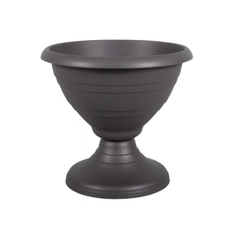 BELL FLOWER BOX ANTHRACITE  39cm with Pedestal