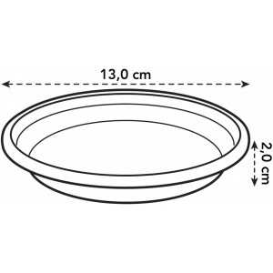 Elho Universal Saucer Round 13 - Taupe - Indoor & Outdoor - Ø 13 x H 2 cm