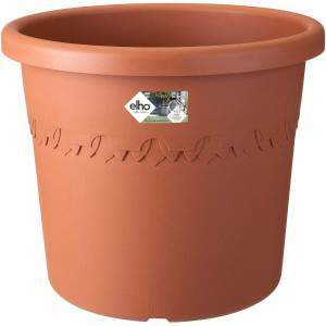 Elho Algarve Cilindro Flower Pot, Anthracite, Made with recycled materials