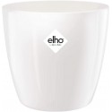 Elho Brussels Diamond Round 30 - Pot de fleurs - Perle d&#039;huître - Intérieur - Ø 29,4 x H 27, 30 CM