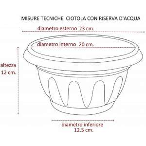 Okrągła miska Supreme z rezerwą wody o wymiarach 20 cm