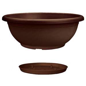 Naxos bowl with integrated bronze saucer