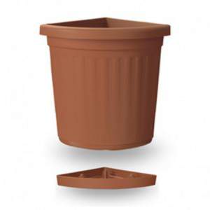 Corner planter h 50cm - Terracotta