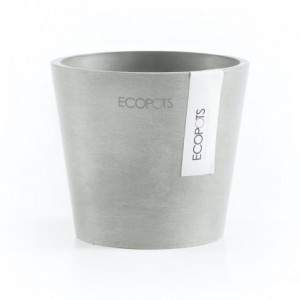 Vaso Ecopots Amsterdam Mini 10.5 - cinza claro