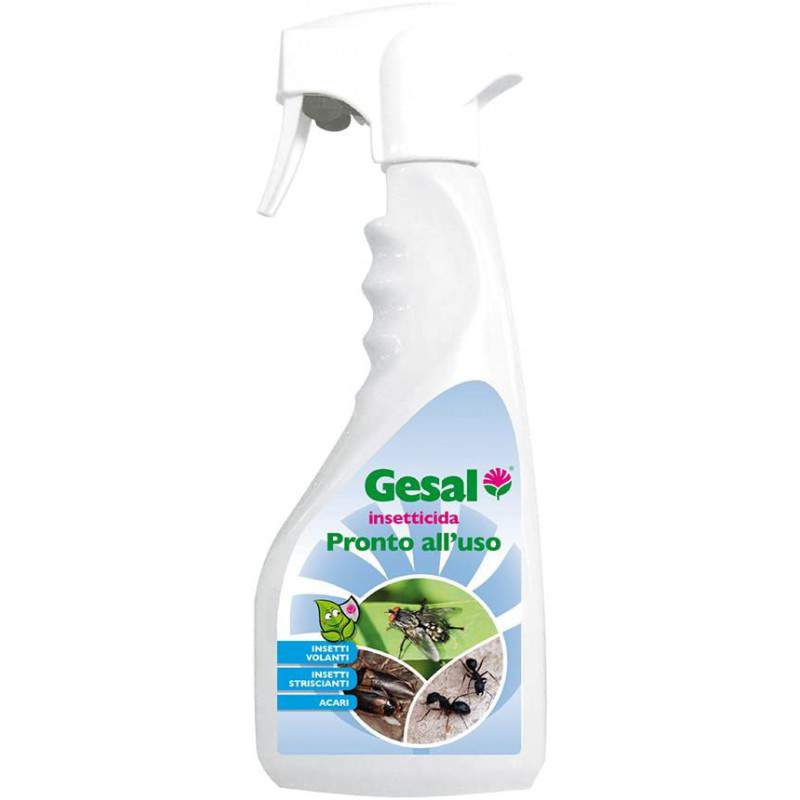 Gesal insetticida pronto uso per insetti volanti, insetti striscianti e acari. Gesal insetticida pronto uso per insetti volanti, insetti striscianti e acari.