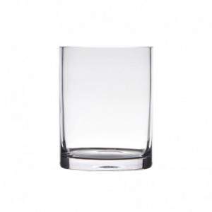 Transparent Glass Cylinder Vase H15 cm D12 cm