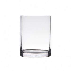 Vaso de cilindro de vidro transparente H15 D12