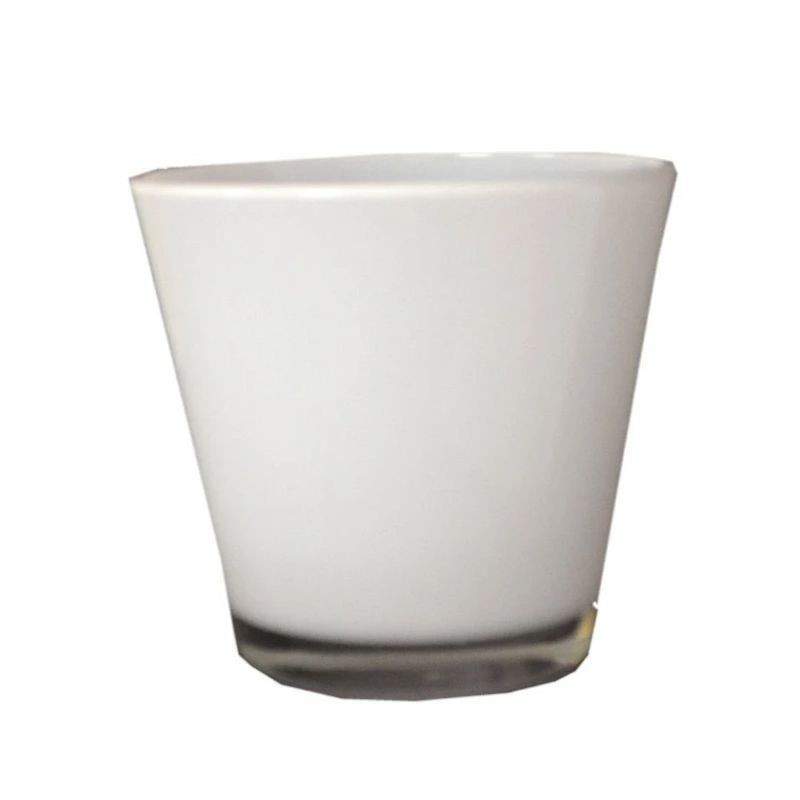 Glass Vase Conner White H11...