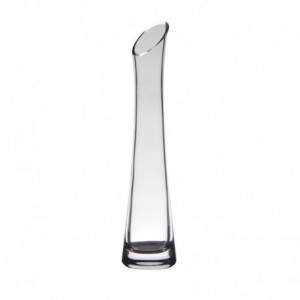 Glass Vase Flute Clear H35...