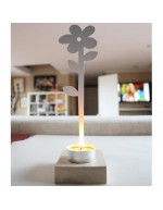 Daisy Tea light and incense holder white