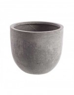 Low Gray Concrete Vase Small
